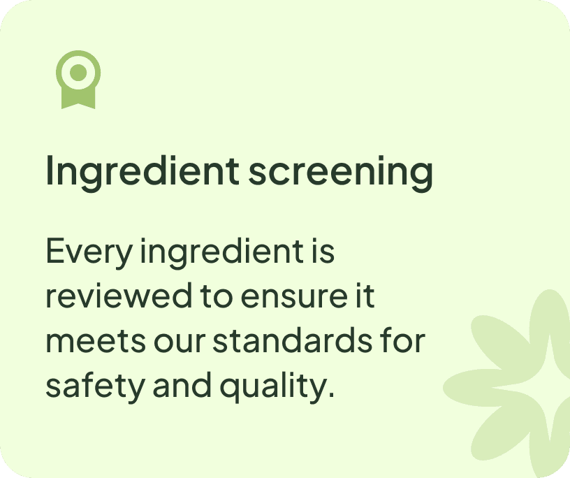 Ingredient screening